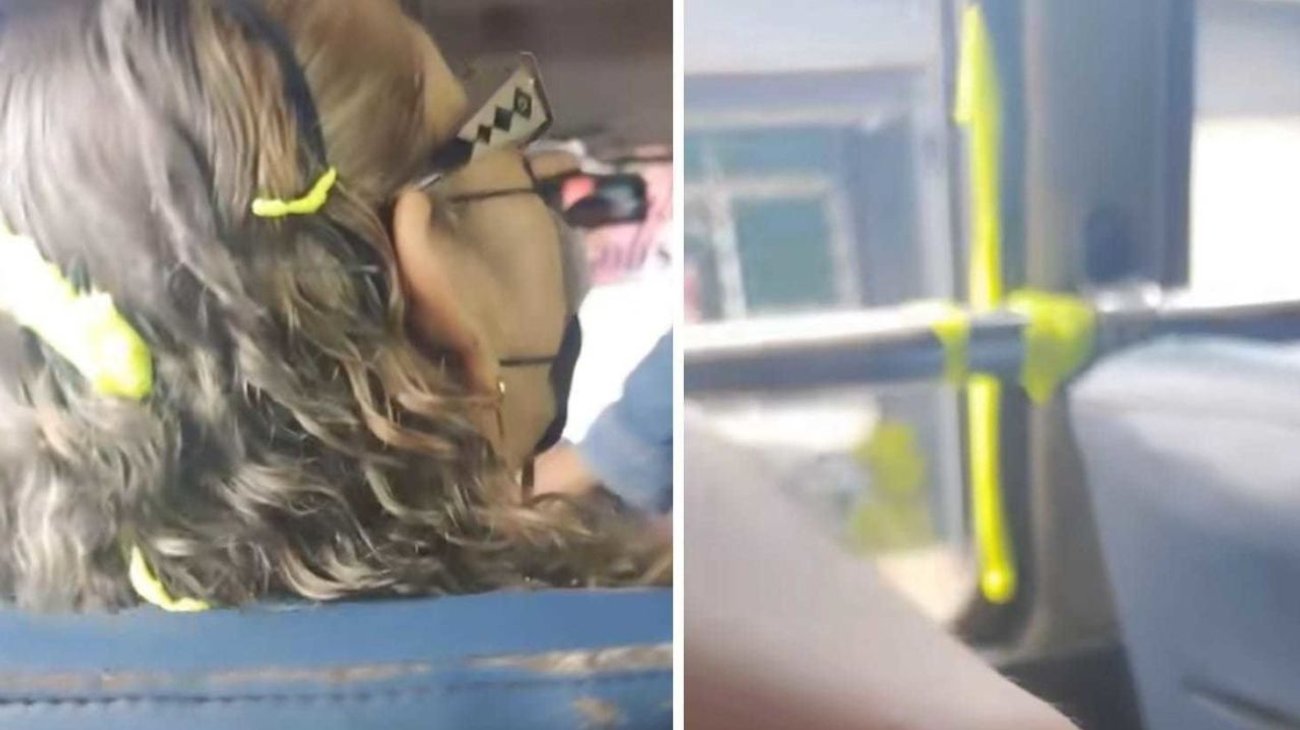 Niño causa caos con slime en transporte público