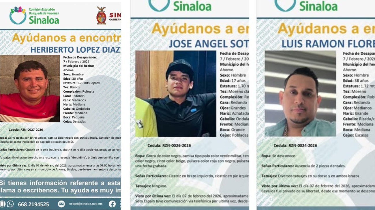 Secuestran a cinco hombres en carretera de Ahome, Sinaloa