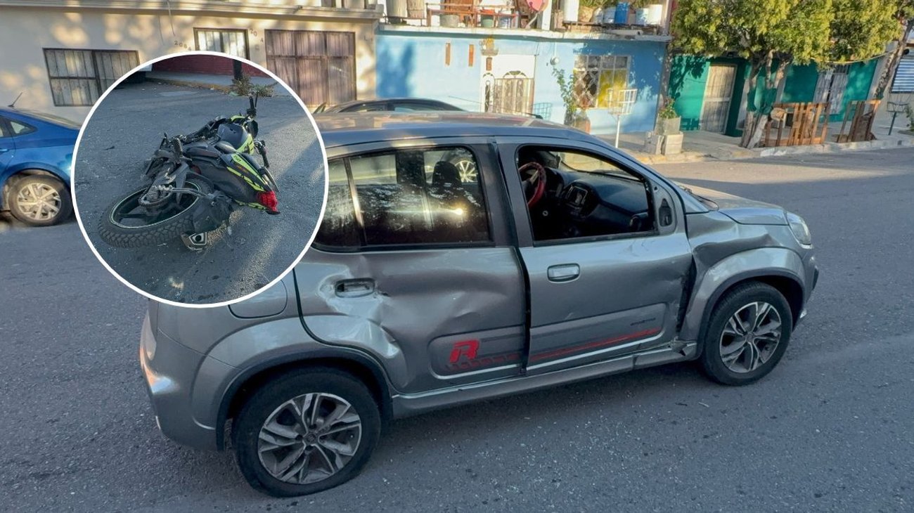 Queda motociclista lesionado tras choque en la Bellavista