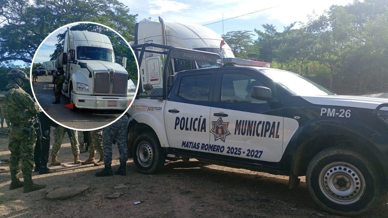 Interceptan fuerzas de seguridad un tractocamión con hidrocarburo