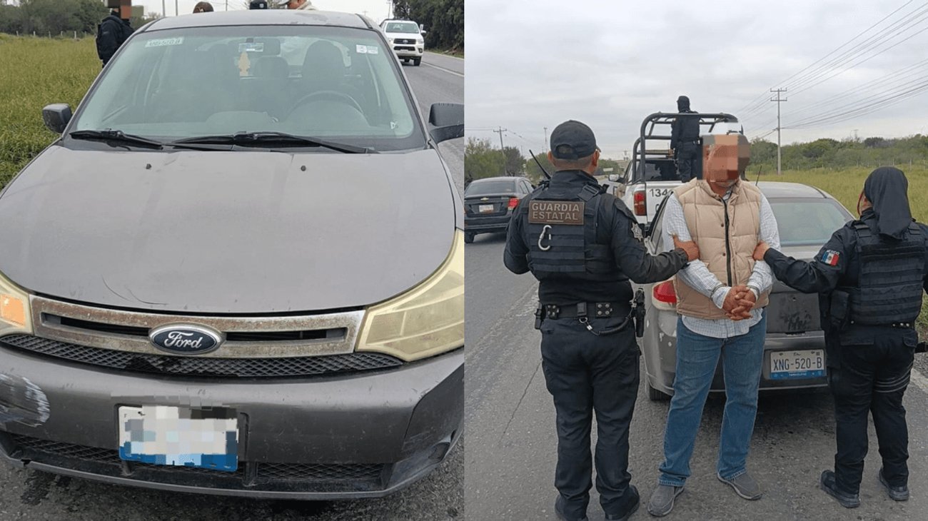 Cae conductor de automóvil robado en carretera Reynosa-Monterrey