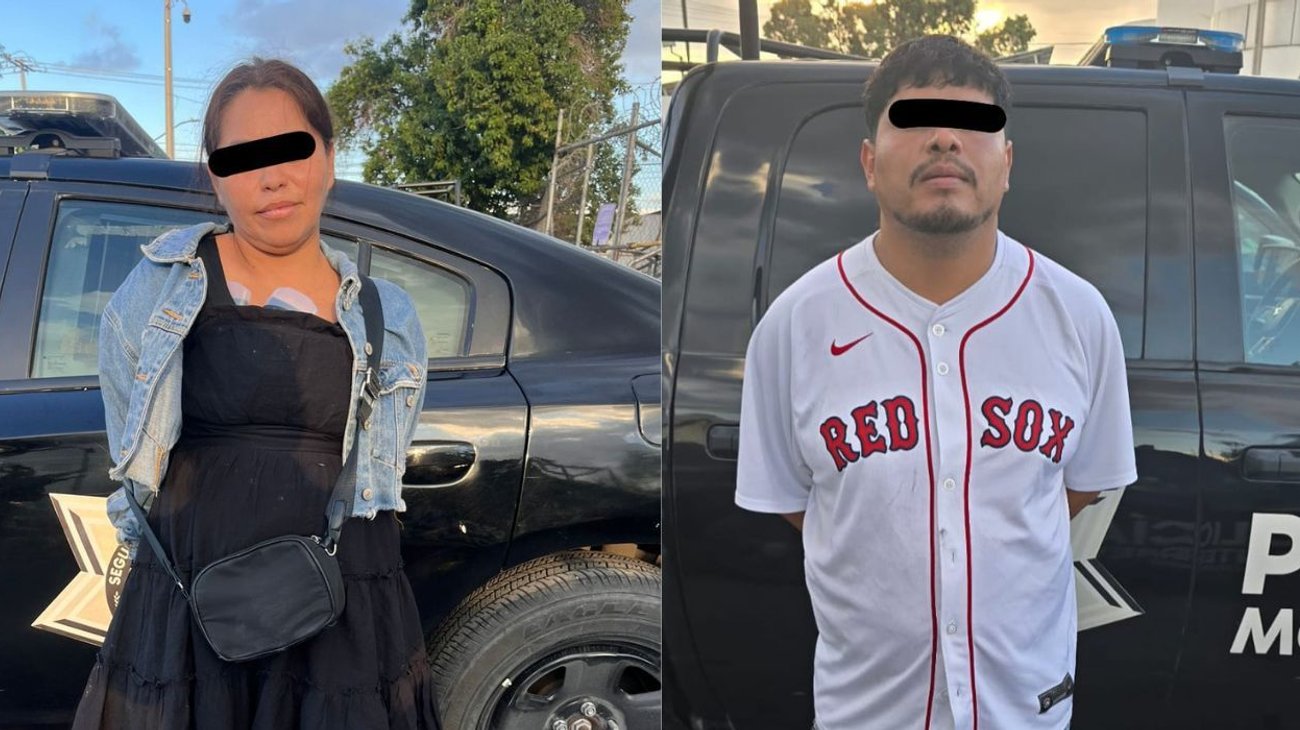 Detienen a pareja por robo a un supermercado en Monterrey