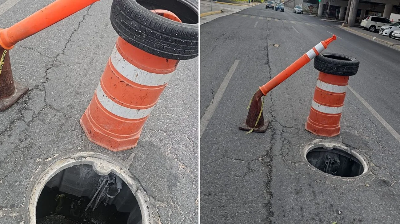 Registro abierto en Barragán pone en riesgo a los automovilistas