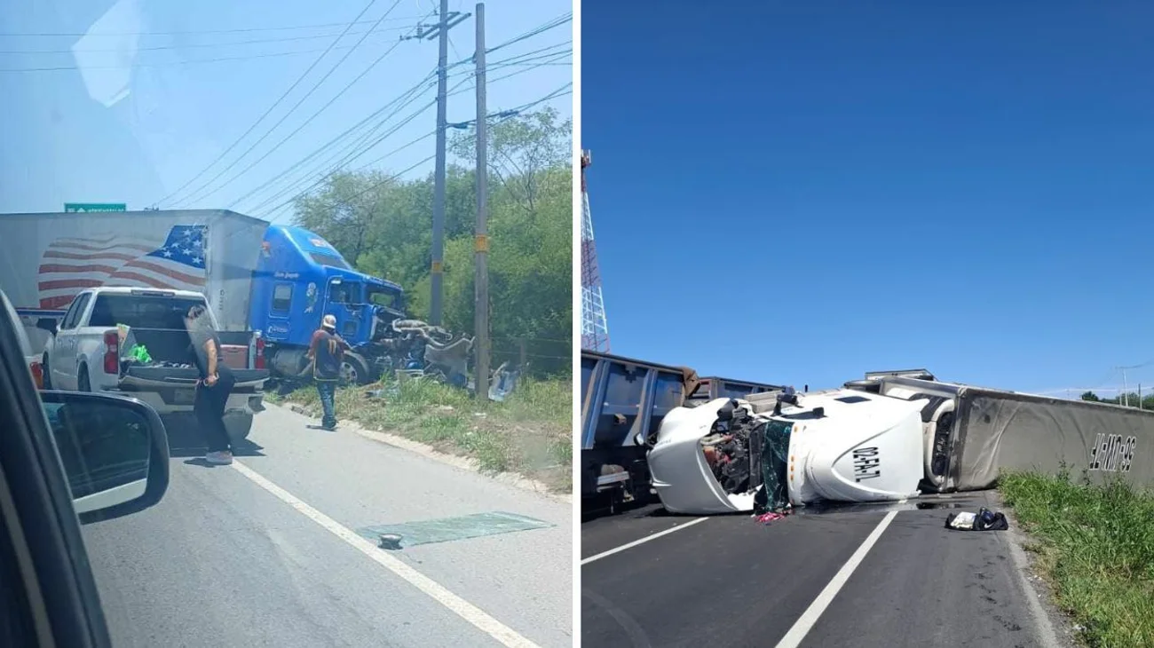 Reportan dos accidentes viales en carretera de Montemorelos