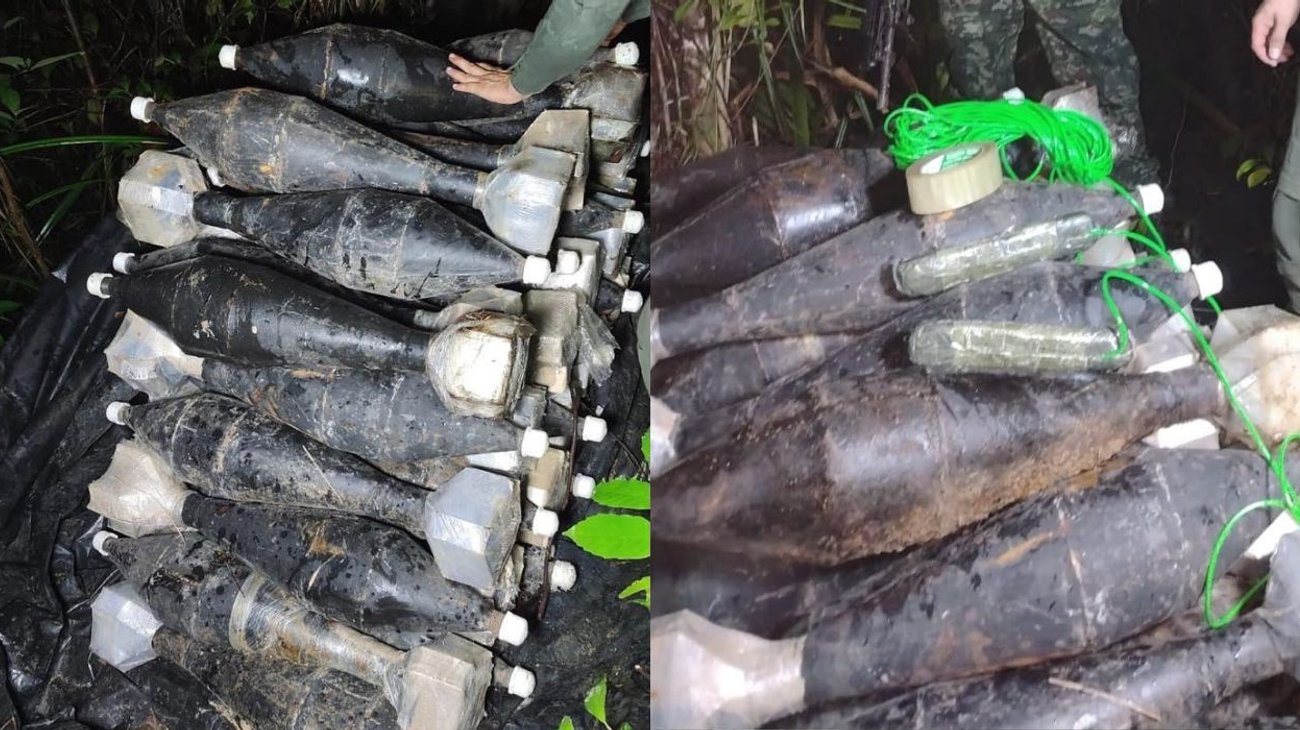 Desmantelan arsenal con 100 granadas en Colombia