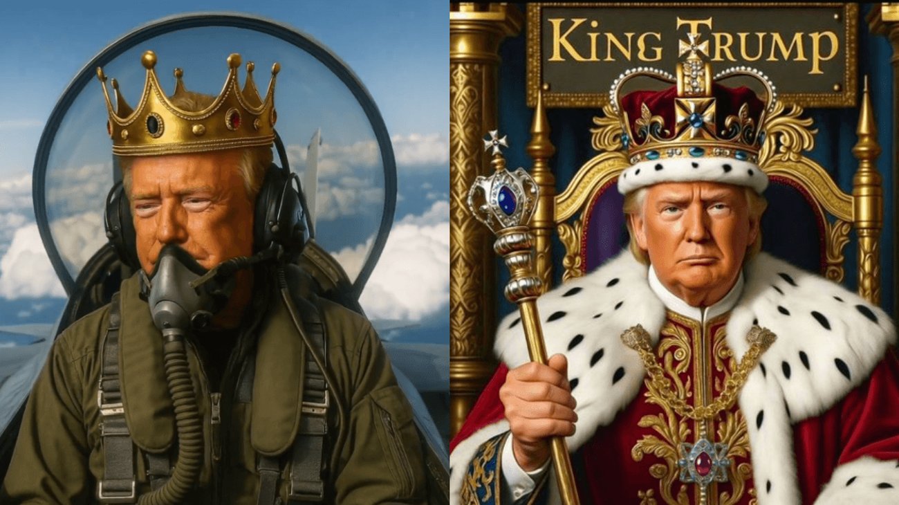 ¡Trump se autoproclama rey! Usa IA para responder a protestas