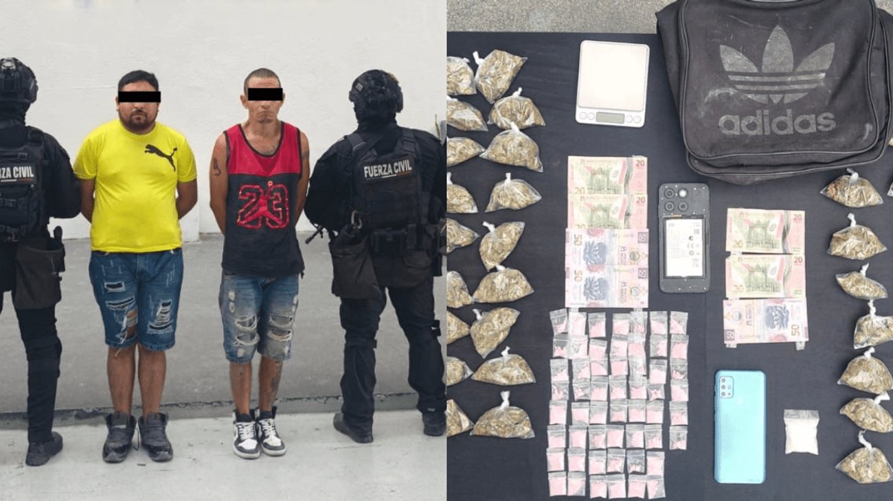 Caen dos hombres por robar una motocicleta en Salinas Victoria