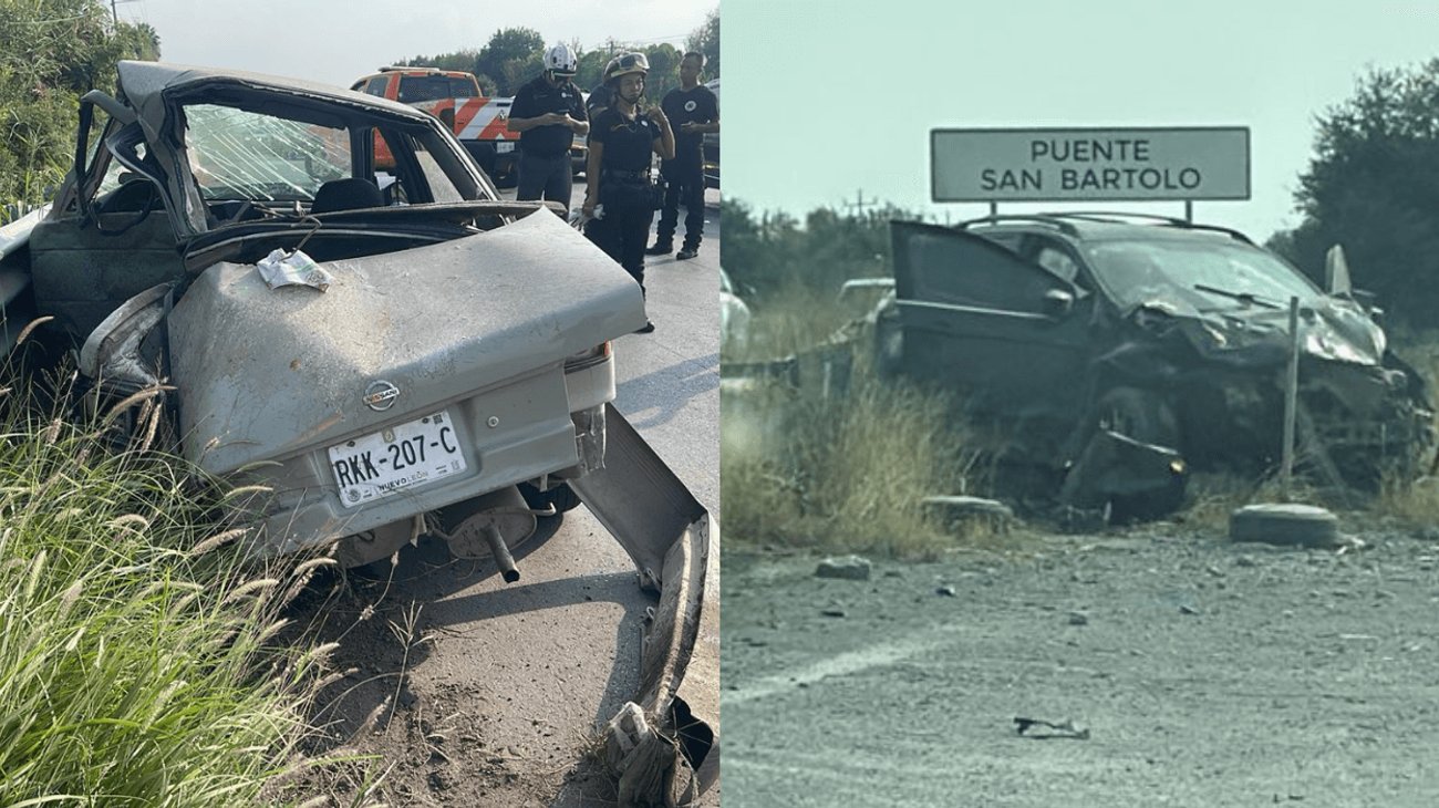 Choque frontal deja al menos tres muertos en Cadereyta