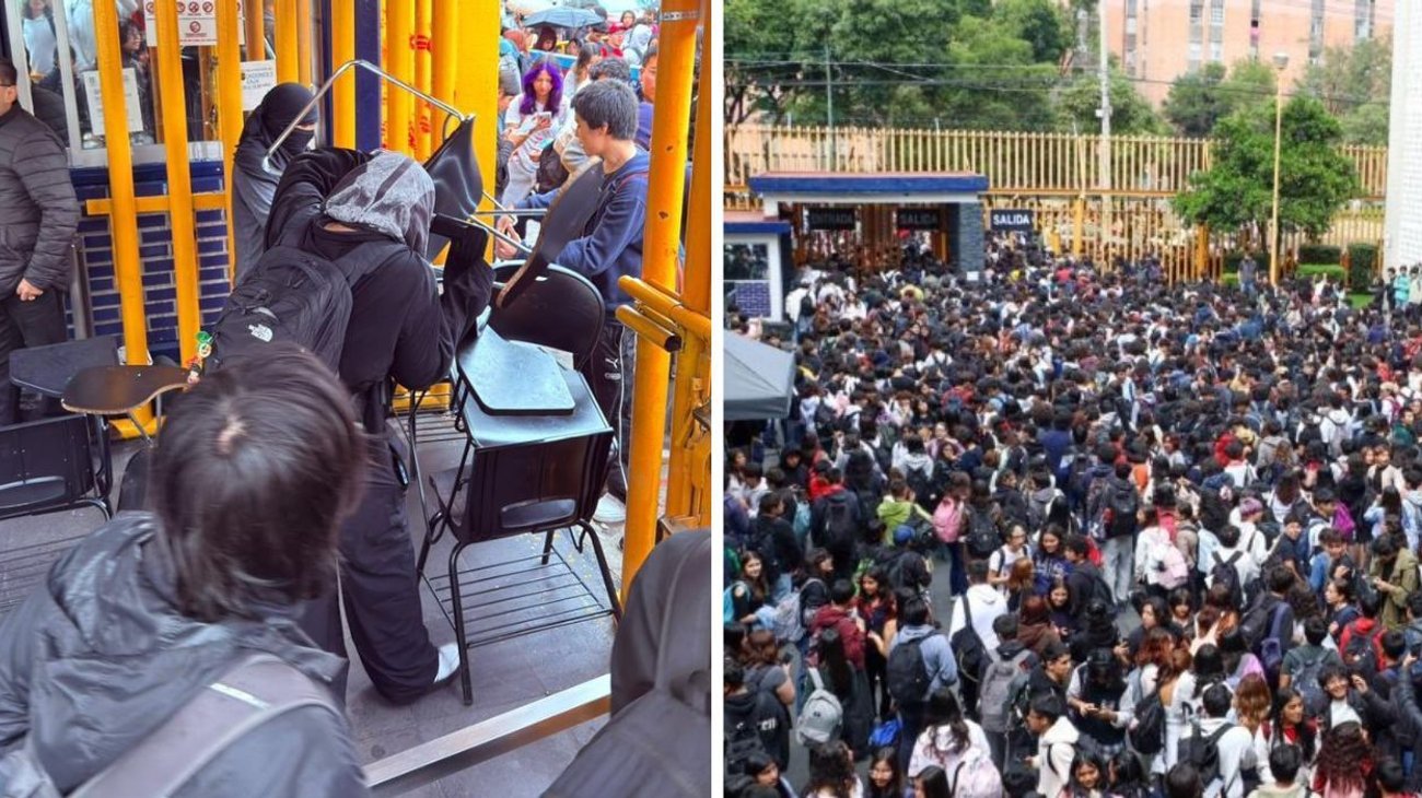 Grupo de jóvenes encapuchados toman preparatoria de la UNAM