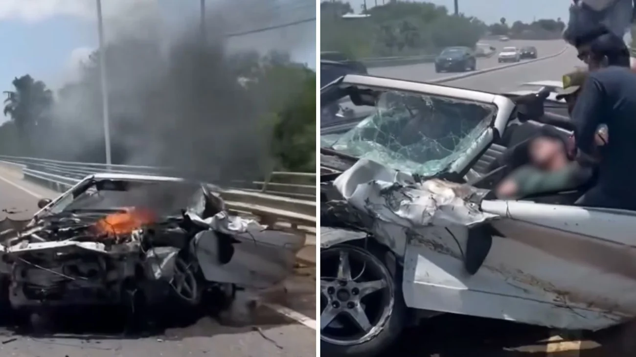 Rescatan a tres accidentados en Laredo, Texas