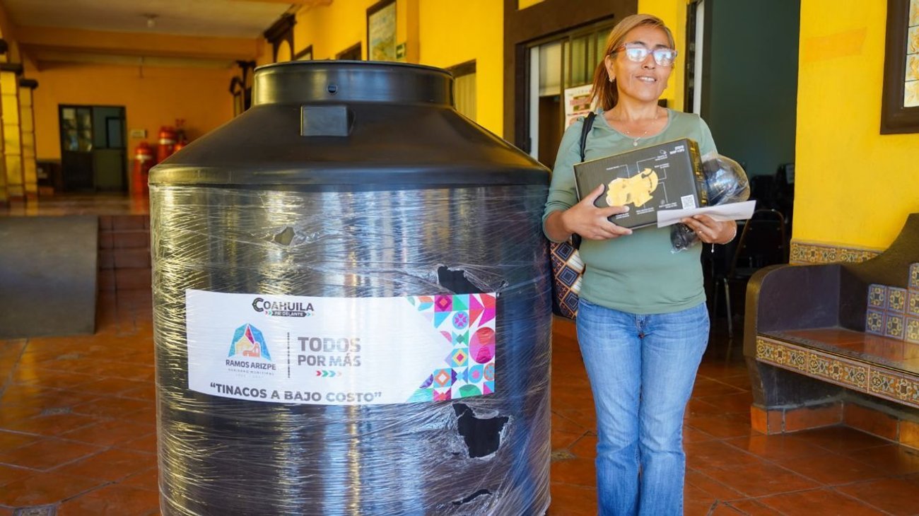 Familias de Ramos Arizpe podrán adquirir tinaco y bomba 