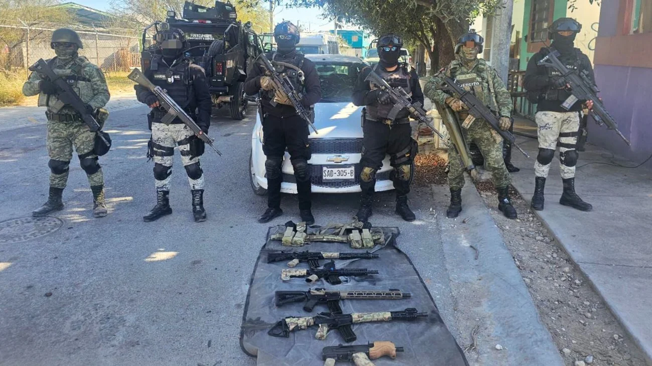 Operativo decomisa arsenal en el municipio de Zuazua