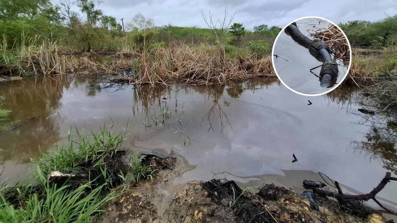 Derrame de hidrocarburo pone en riesgo laguna y áreas rurales