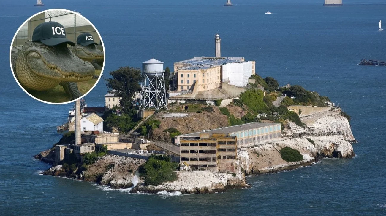 Protestan contra cárcel migratoria 'Alcatraz' previo su apertura
