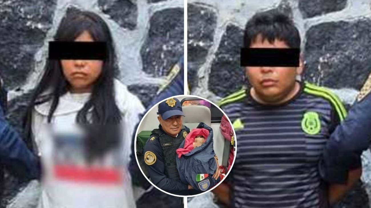 Reaprehenden a padres por abandonar a su bebé en metro de CDMX