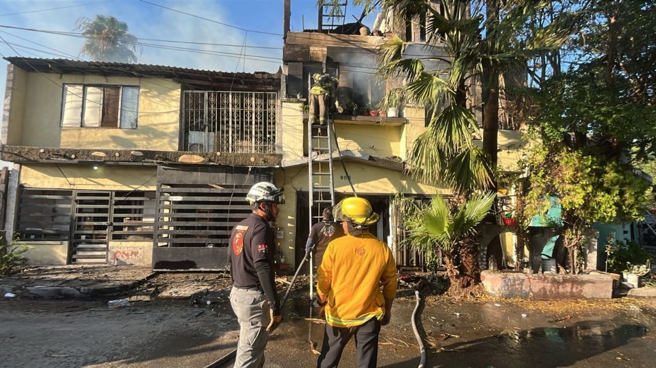Se incendia vivienda en colonia La Alianza en Monterrey 