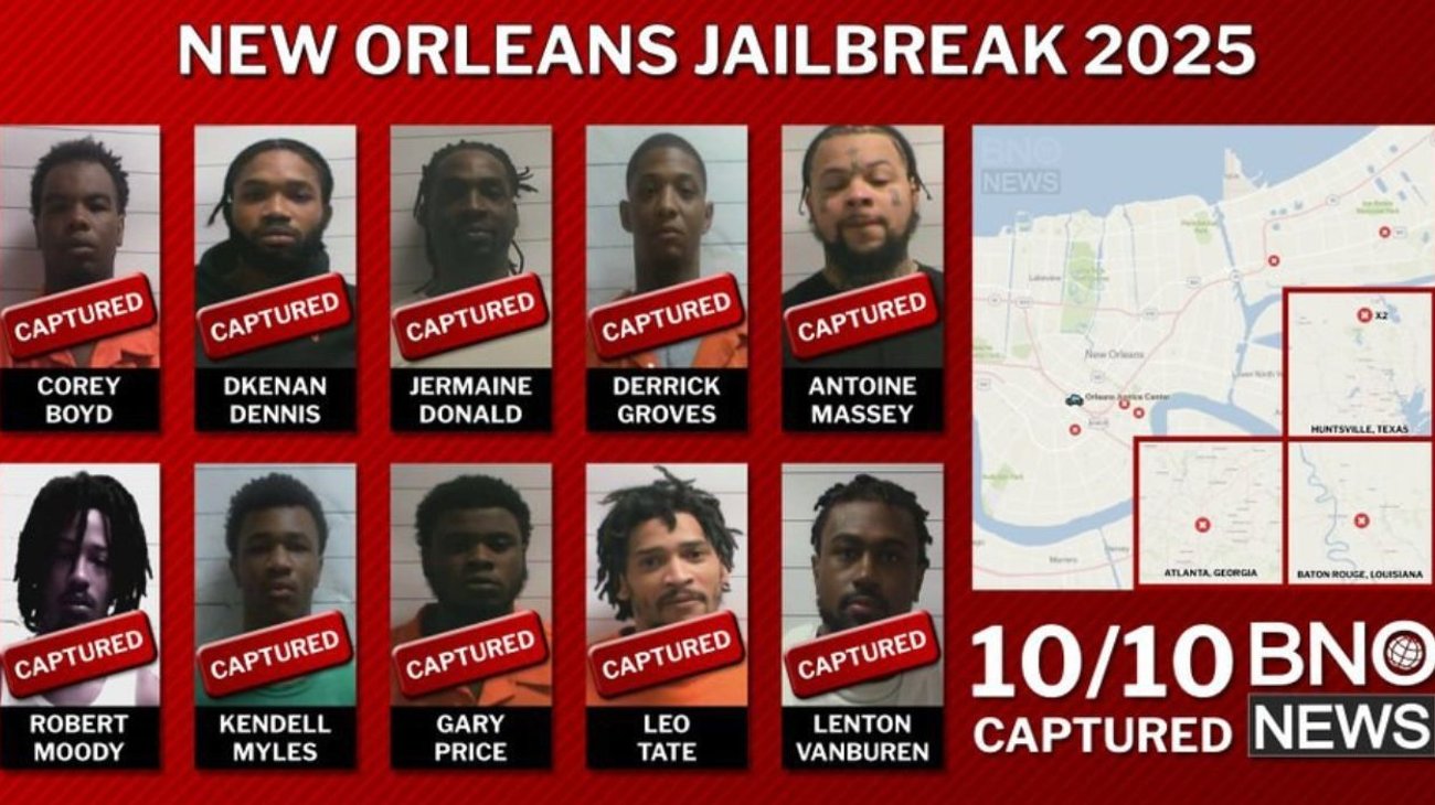 Capturan al último de los diez reclusos fugados de prisión en EUA