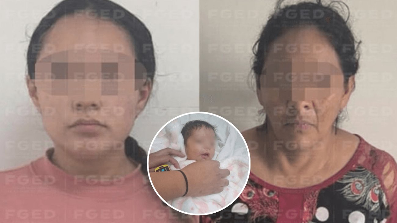 Aprehenden a dos mujeres por robo de recién nacida en Durango