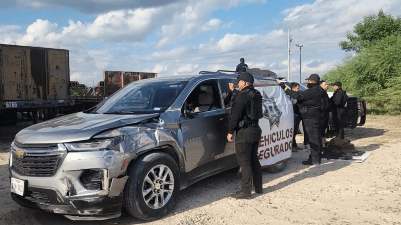 Detiene GN a cuatro hombres en Reynosa; recupera vehículo robado 