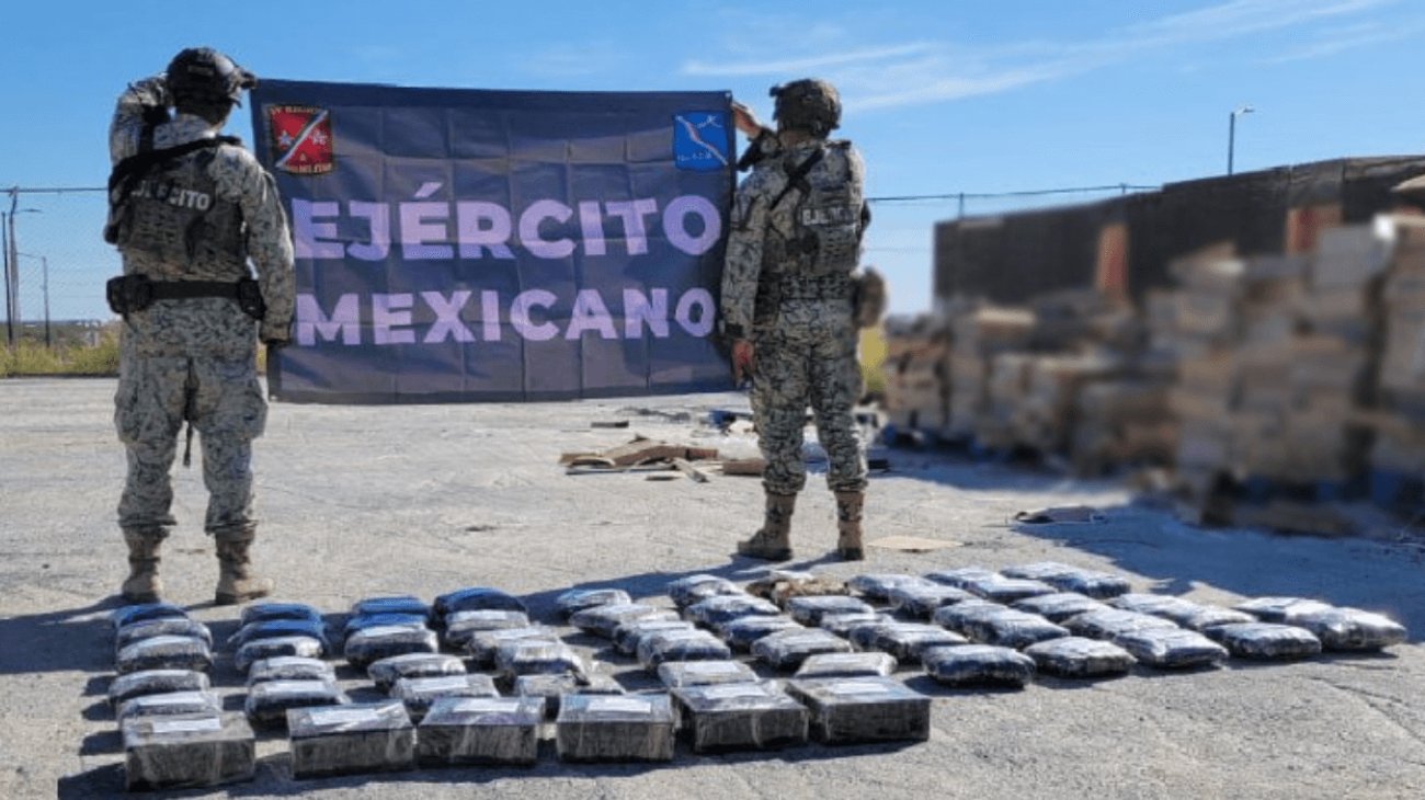 Aseguran 128 kilos de presunta droga en límites con Nuevo León