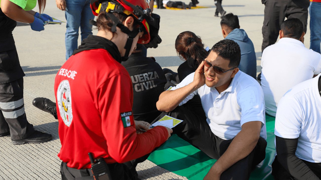 Participan en simulacro de atención a 200 días del Mundial 2026