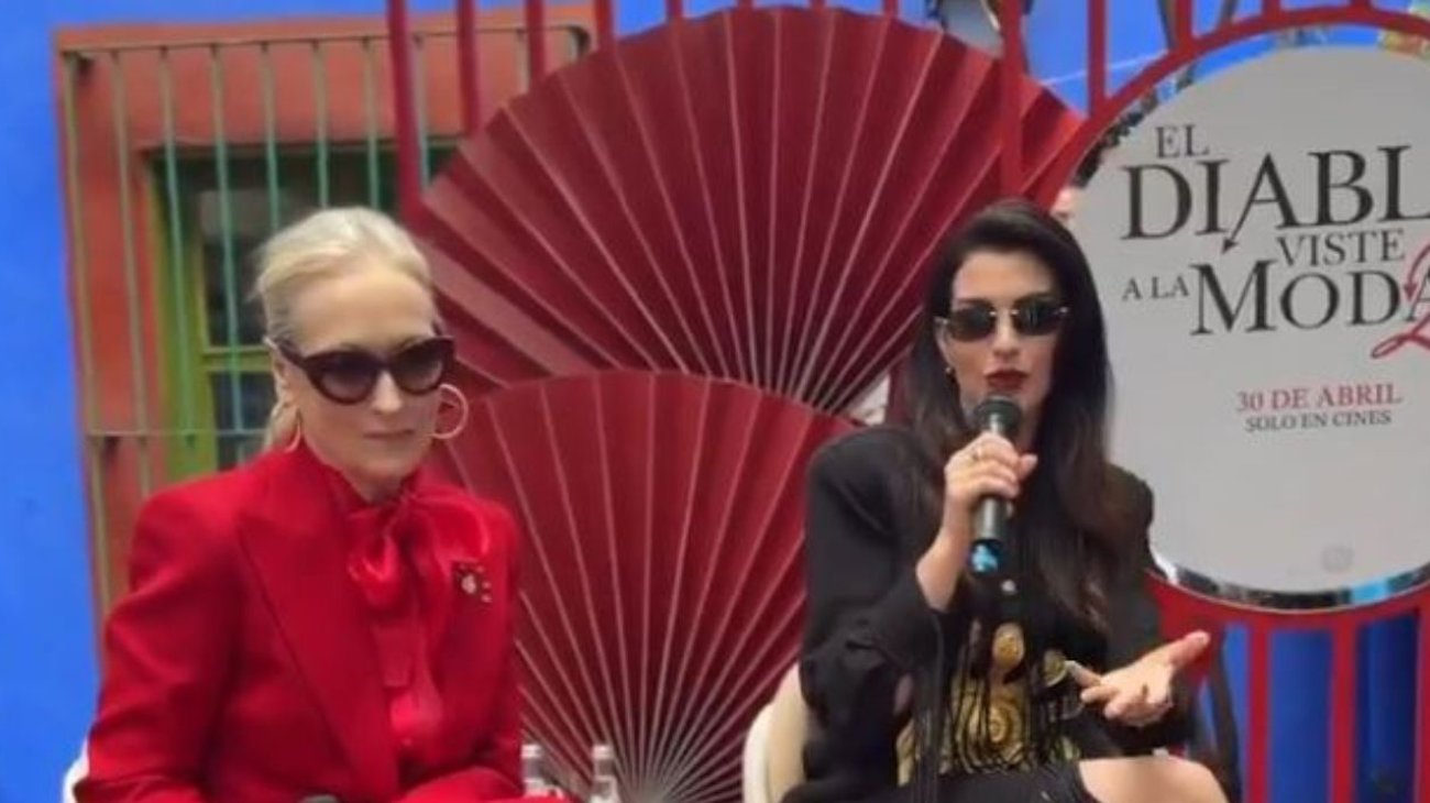 Anne Hathaway y Meryl Streep desatan furor en CDMX
