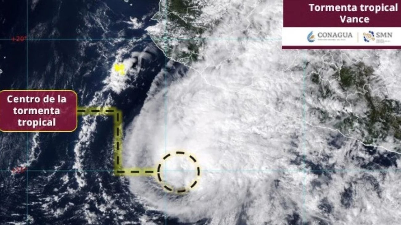 'Vance' se degrada a tormenta tropical cerca de Colima