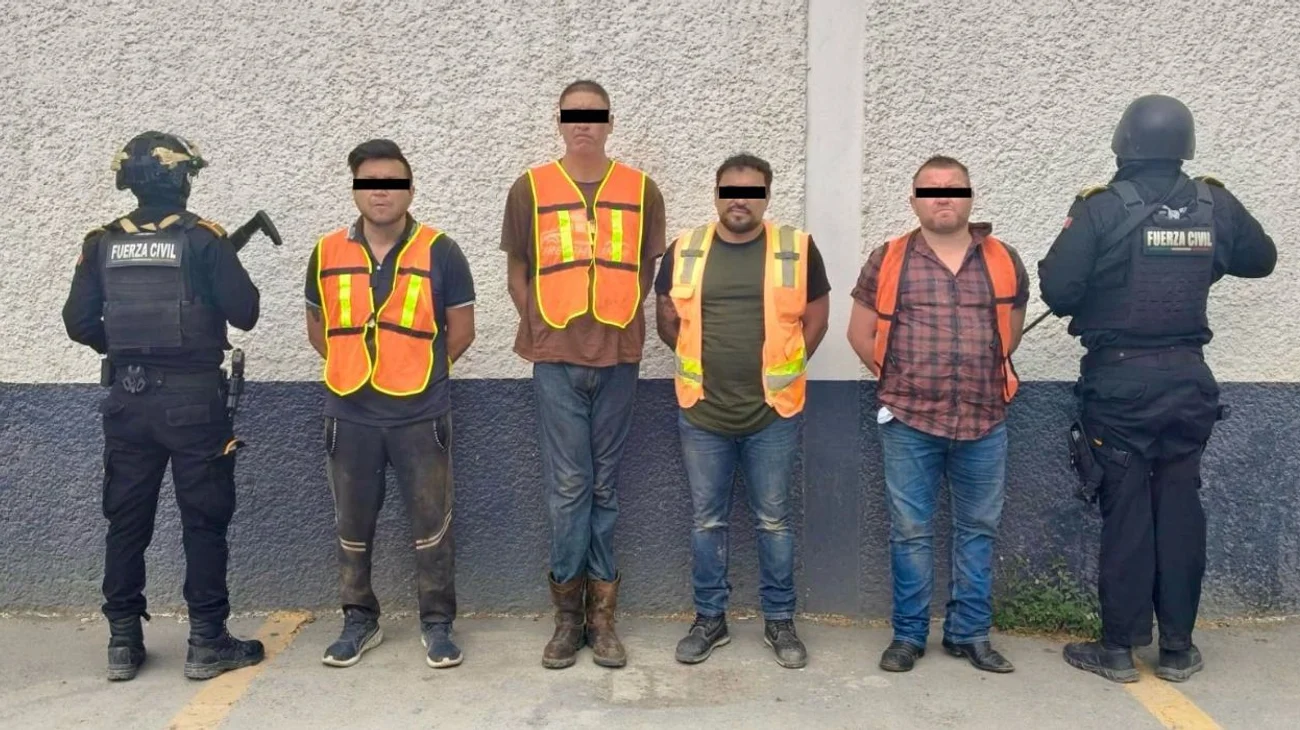 Detienen a cuatro presuntos huachicoleros en Apodaca