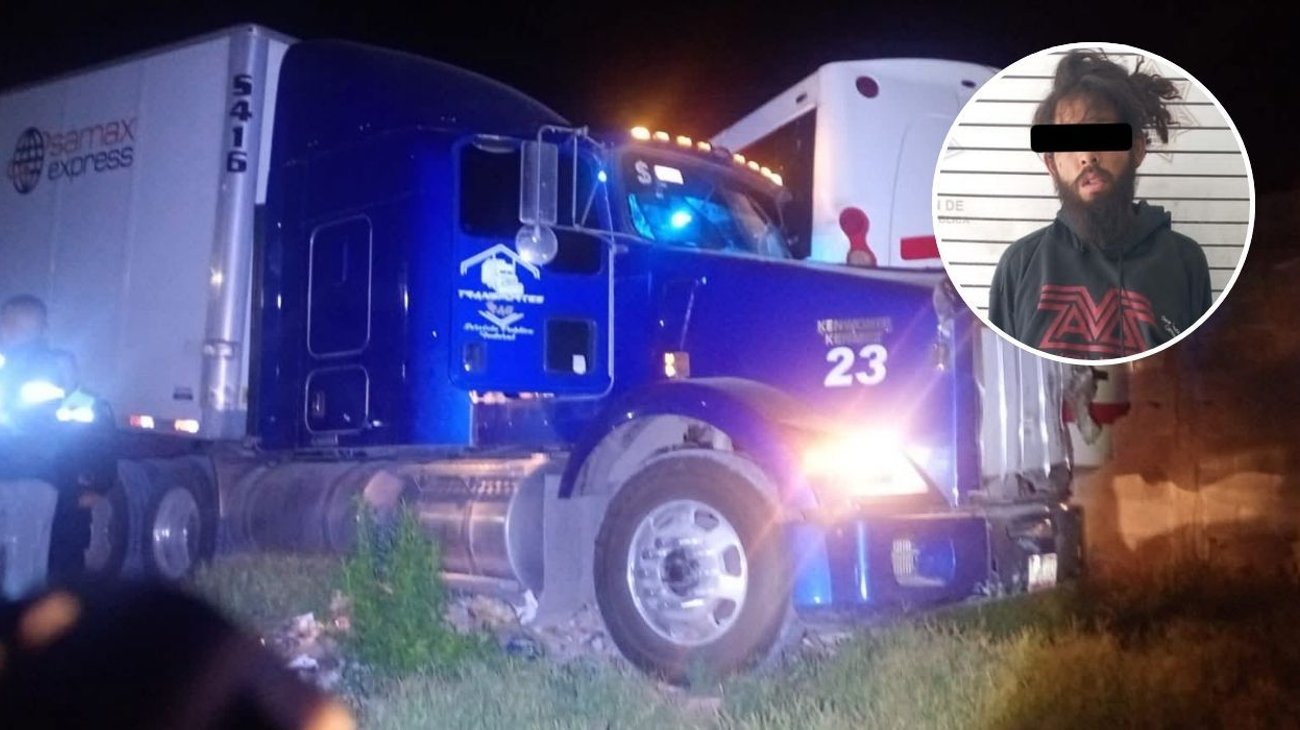 Detienen a conductor de tráiler robado en Saltillo
