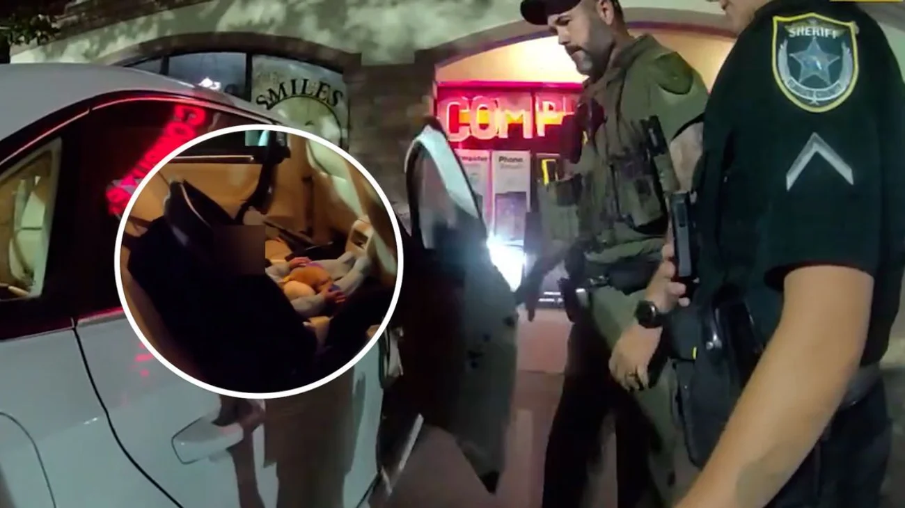 Arrestan a pareja por dejar a su bebé solo en auto encendido