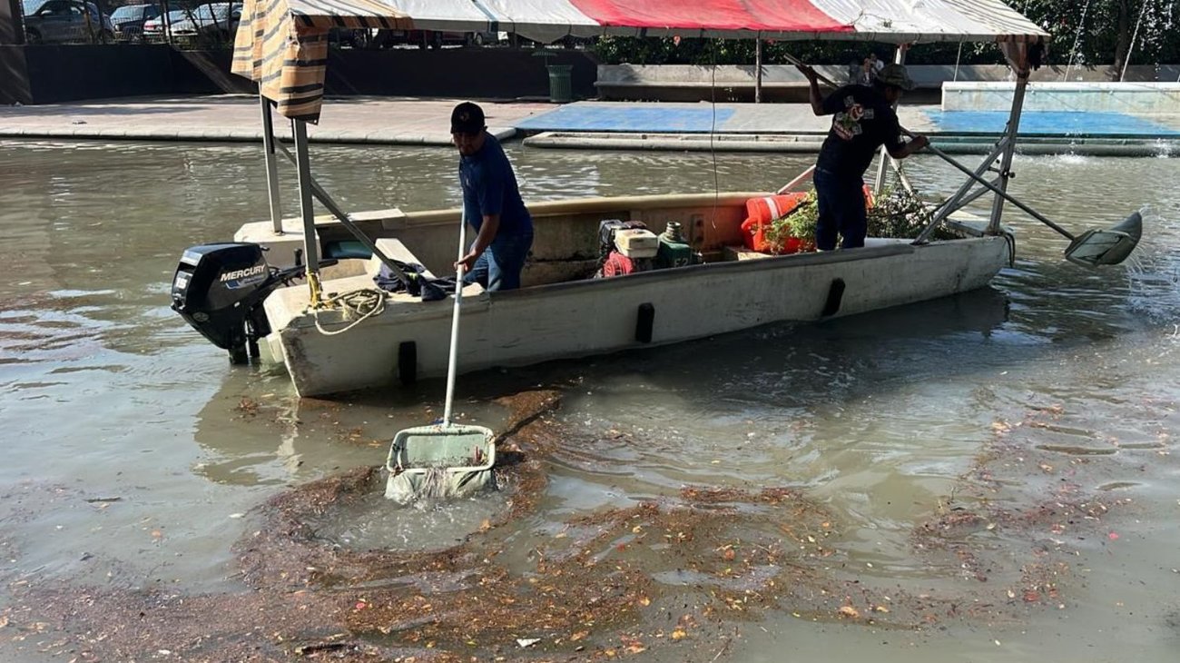 Inician limpieza en Paseo Santa Lucía tras lluvias