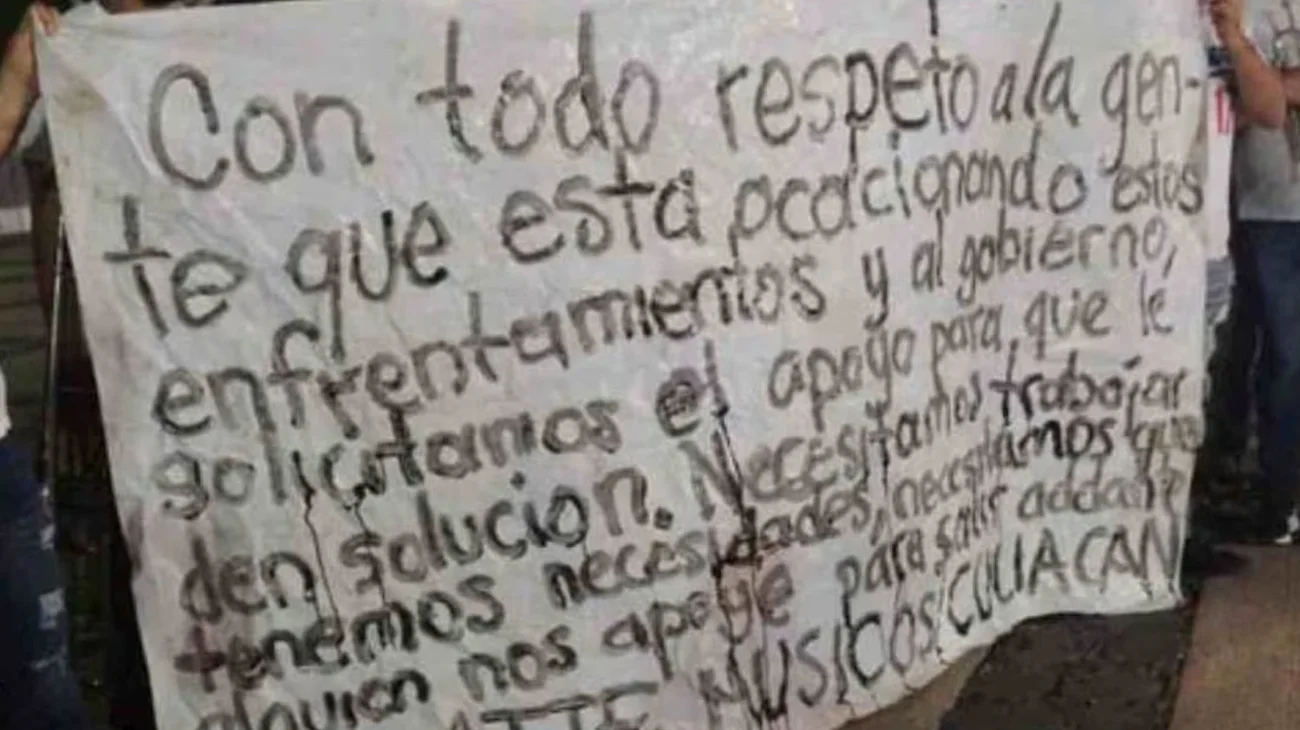 Se manifiestan músicos de Culiacán tras violencia en Sinaloa