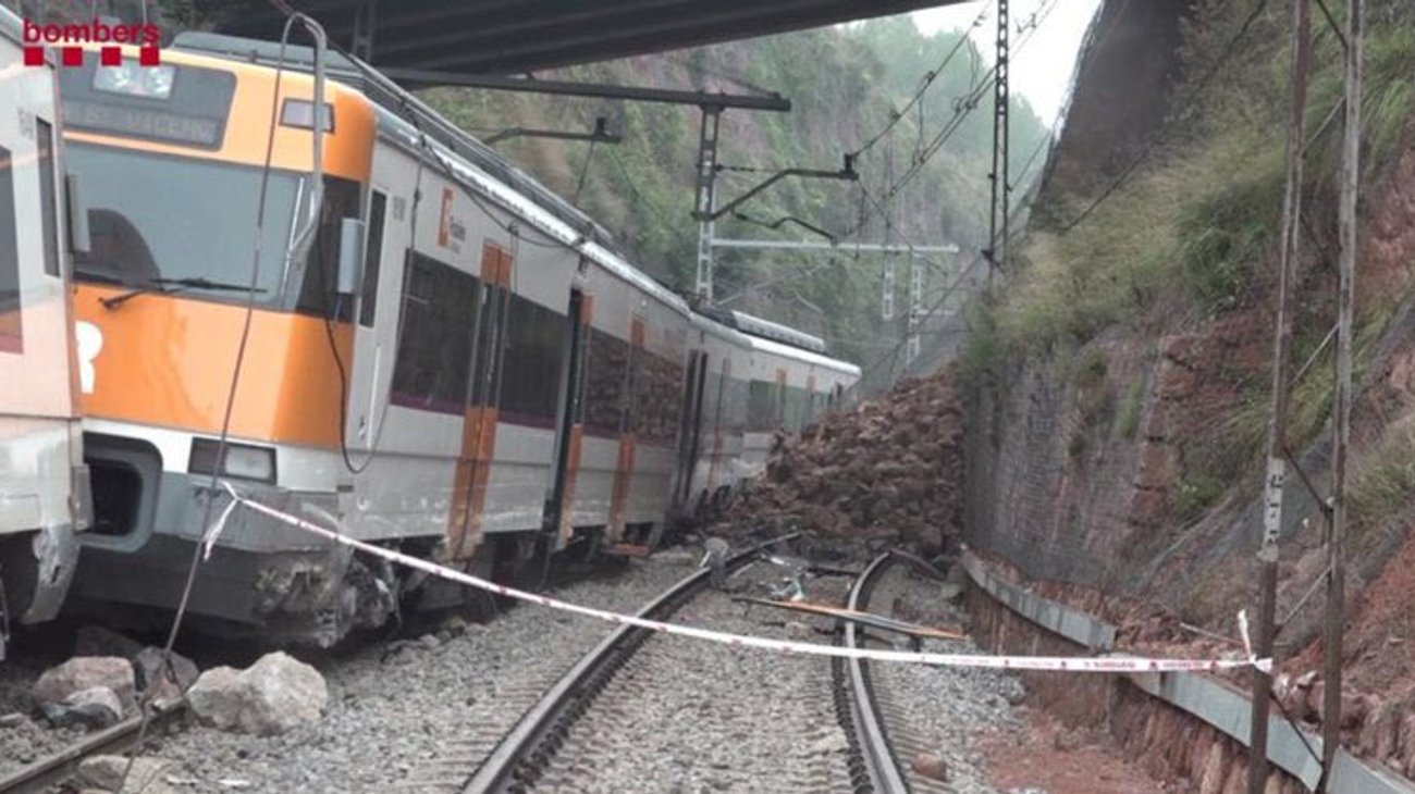 Al menos 20 heridos en un accidente de tren cerca de Barcelona