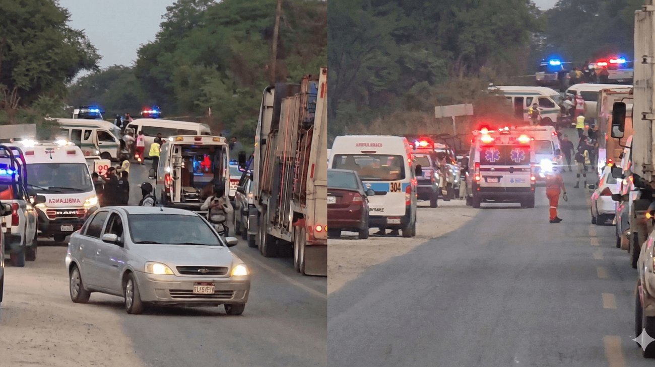 Choque de combis deja tres muertos y nueve heridos en Michoacán