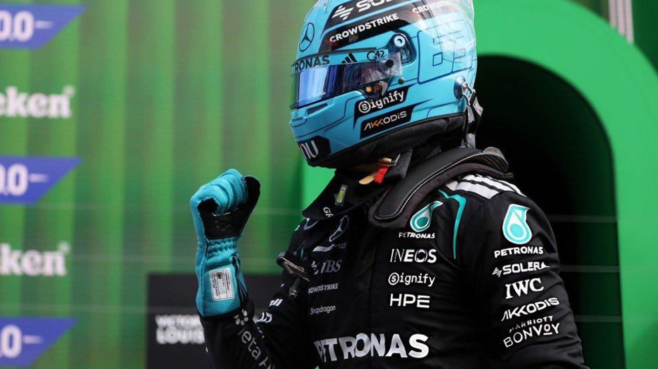 George Russell de Mercedes domina último libre de Monza