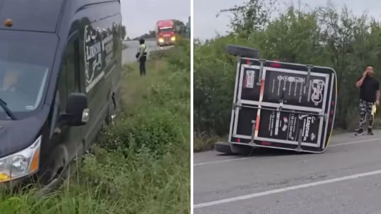 Grupo Los Líricos Jr reportan accidente en la Carretera Nacional