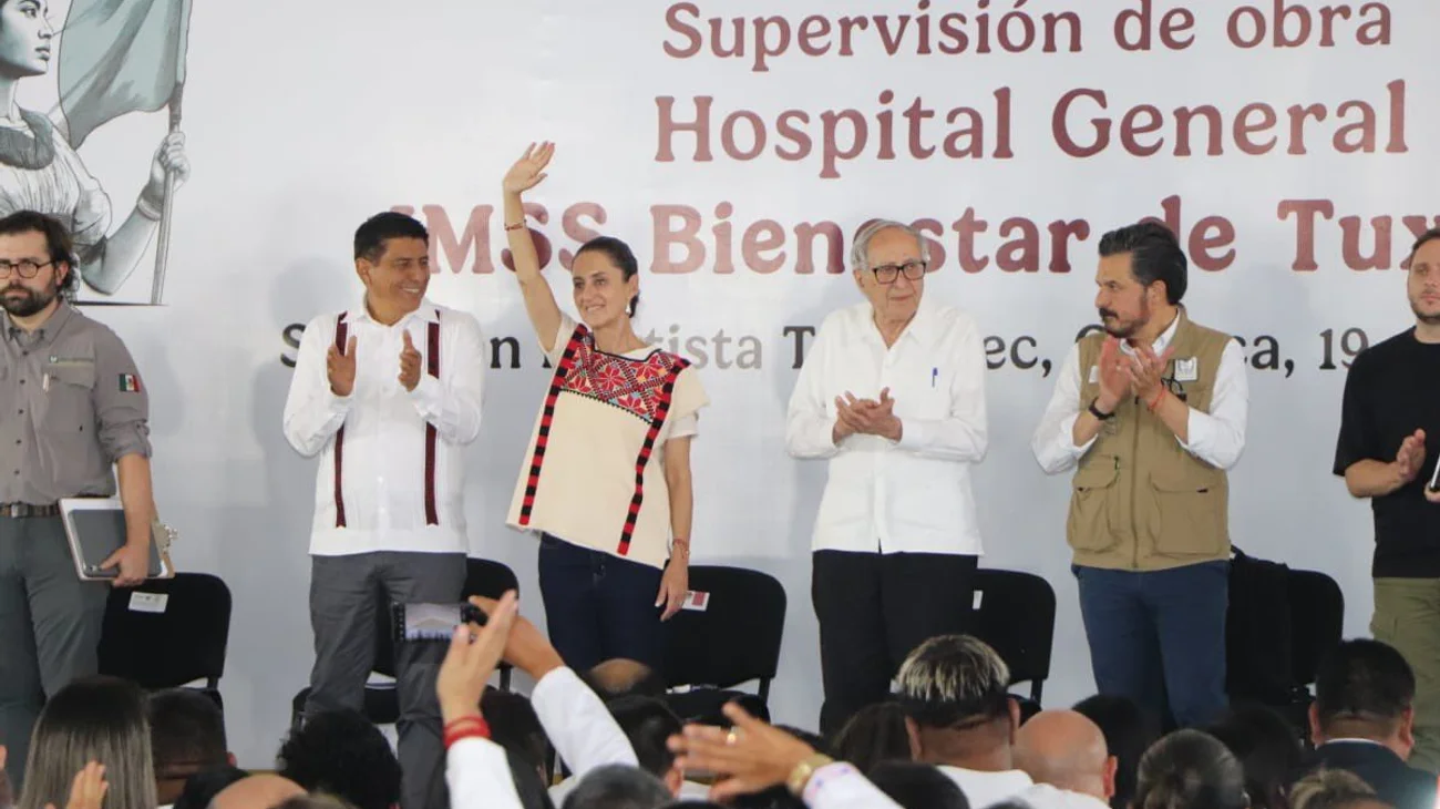 Supervisa Sheinbaum hospital de IMSS Bienestar en Oaxaca