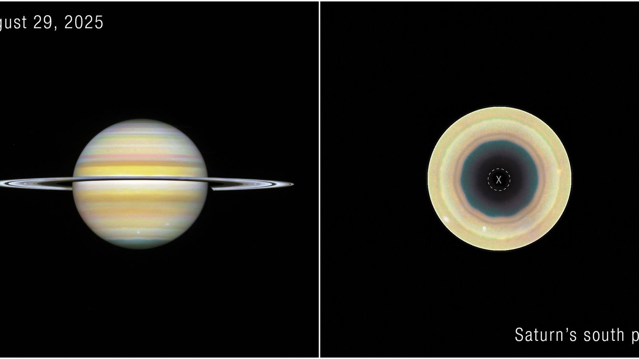 Descubren un decágono gigante en las nubes de Saturno