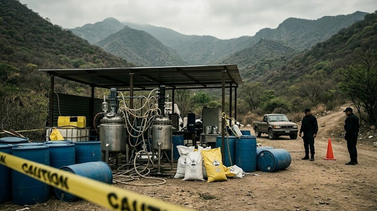 Desmantelan narcolaboratorio del Cártel de Los Reyes en Jalisco