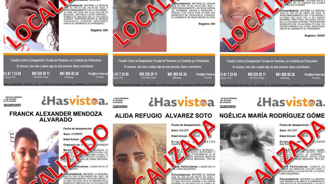 Localizan en EUA a siete migrantes desaparecidos en Chiapas