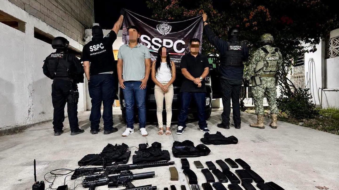 Detienen a tres con armas y granadas en Ciudad Madero
