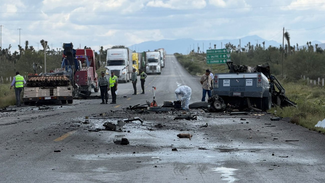 Choque deja dos muertos en la Carretera Saltillo-Zacatecas