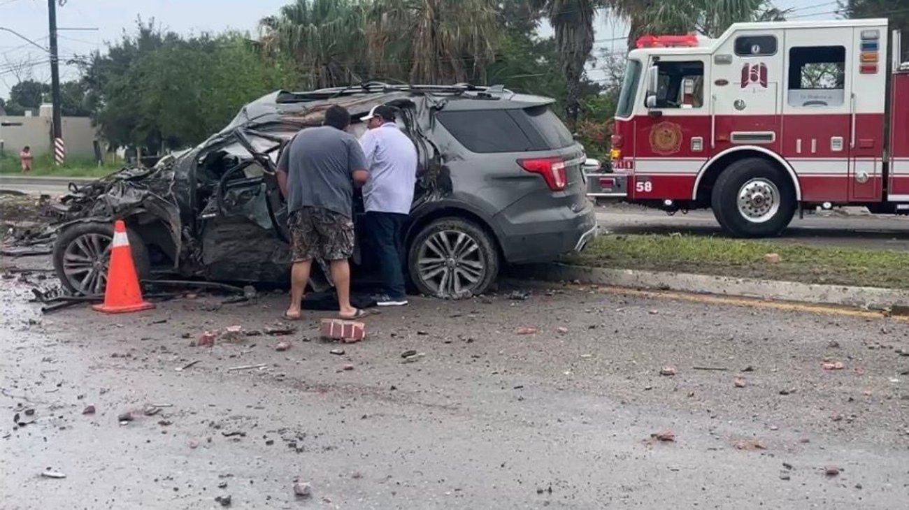 Camioneta se impacta contra altar de San Judas Tadeo en Matamoros