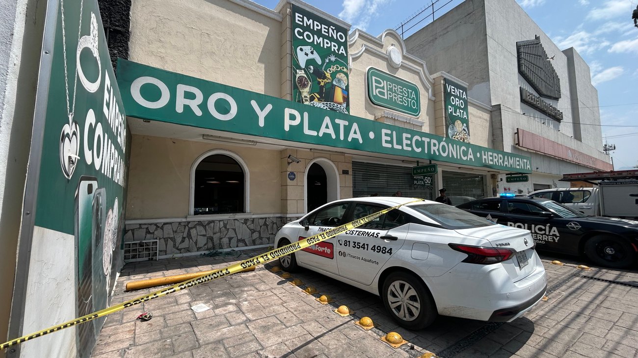Roban casa de empeño en el centro de Monterrey