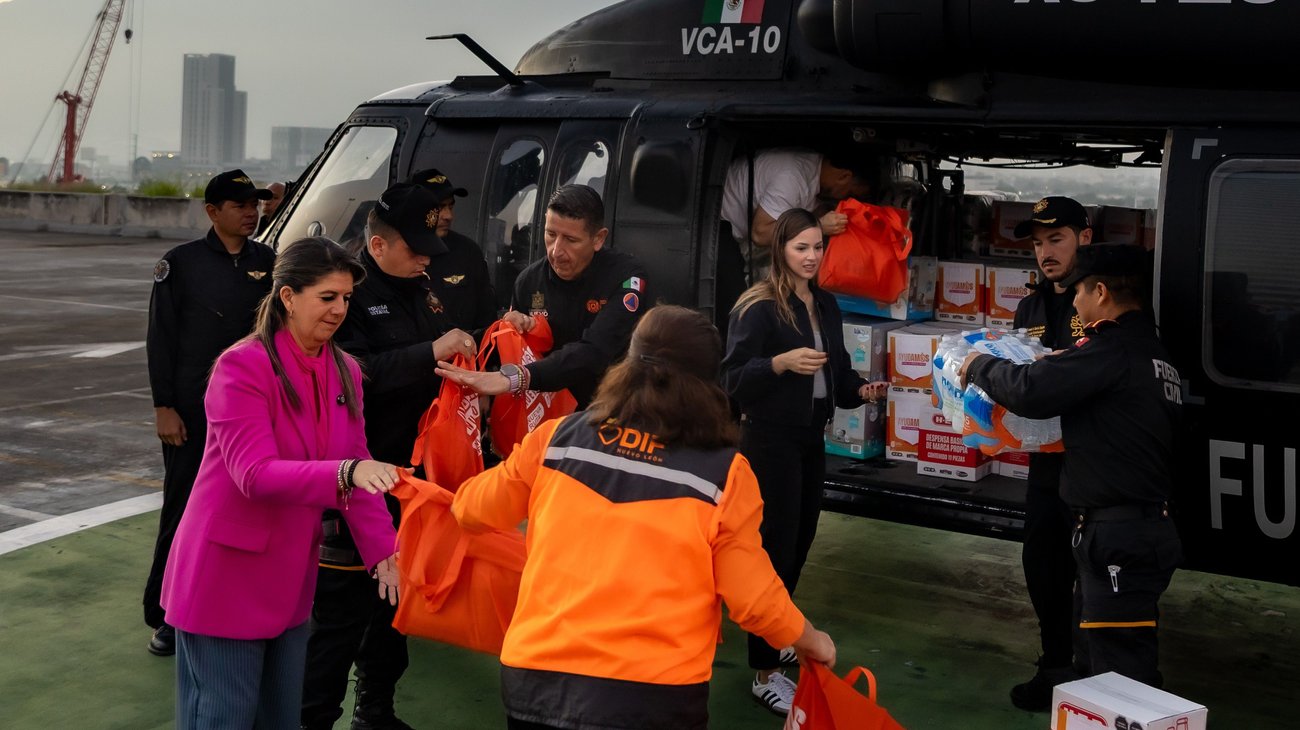 Envía NL 30 toneladas de apoyo a afectados de Veracruz e Hidalgo