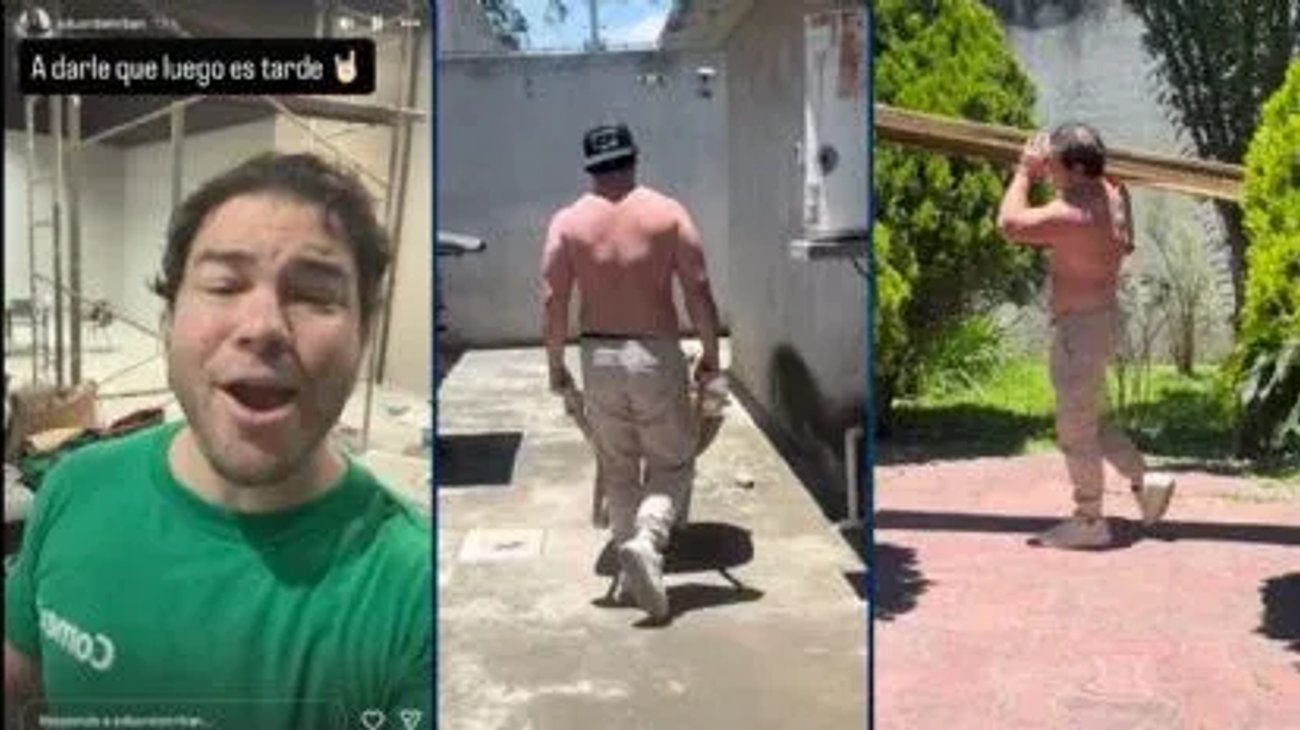 Eduardo Marbán aprende albañilería ante falta de trabajo