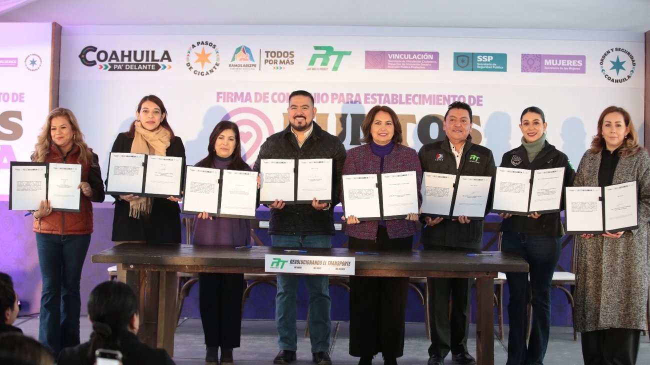 Instalan Punto Violeta en empresa de transporte de Ramos Arizpe