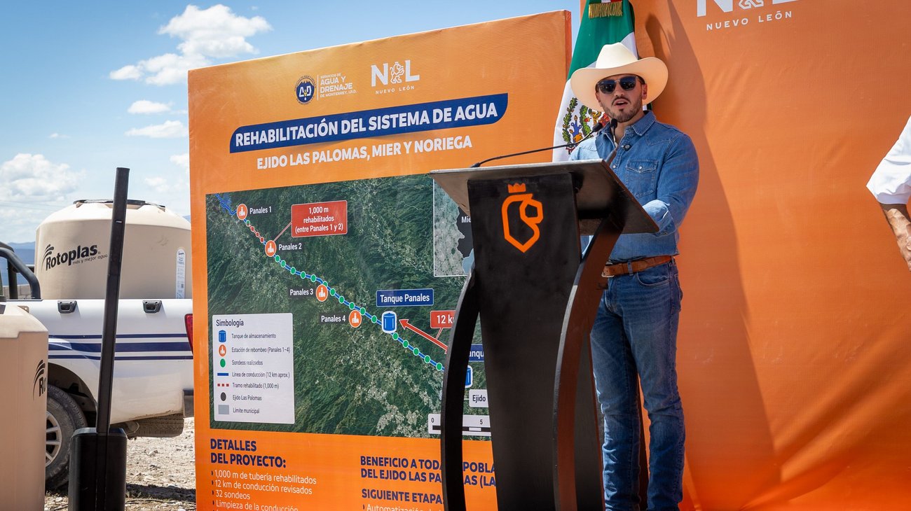 Rehabilitan sistema de agua en ejido de Mier y Noriega 