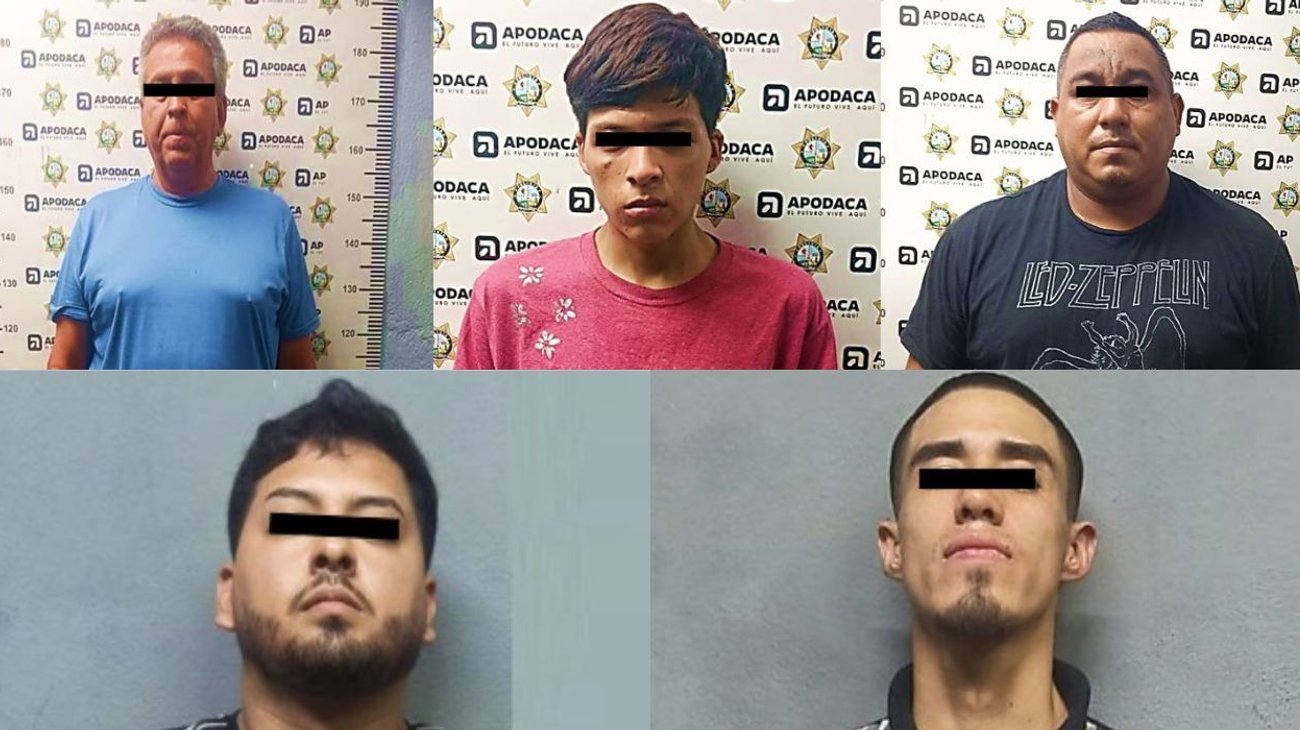 Detienen en Apodaca a cinco personas con órdenes de aprehensión