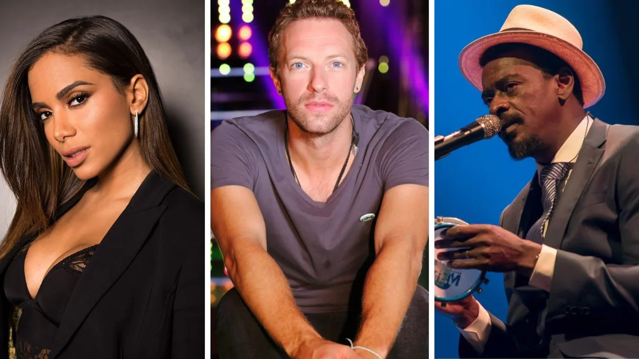 Anitta, Chris Martin y Seu Jorge en el Global Citizen Festival
